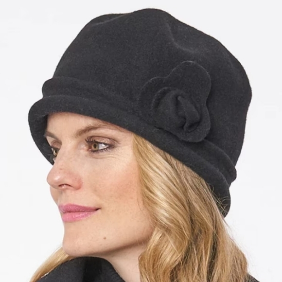 Parkhurst Accessories - Parkhurst Dark Brown Wool Spencer Cloche Hat
